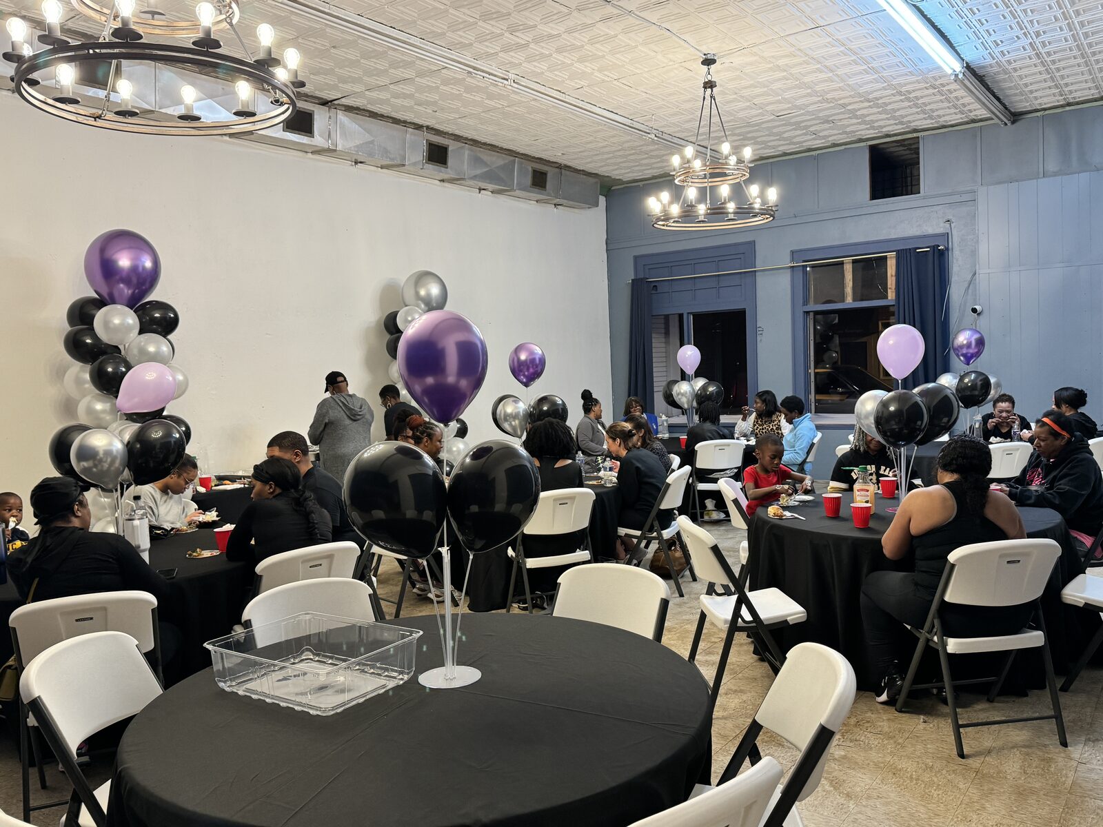 The Studio set for an intimate gathering