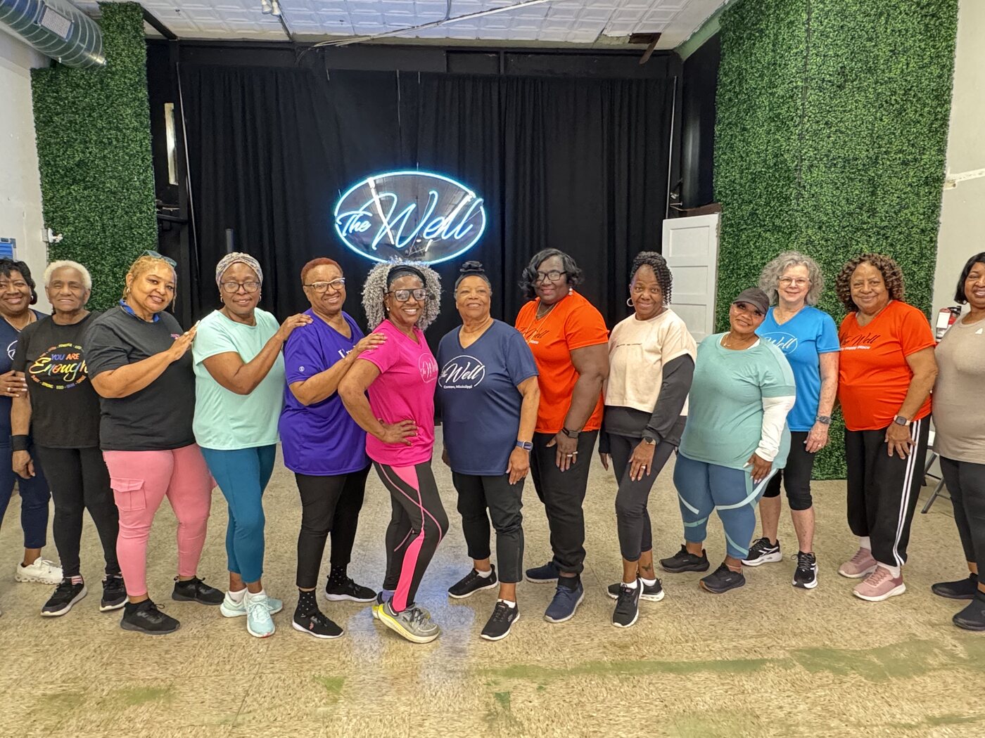 Members enjoying the Sit & Get Fit chair class at The Well